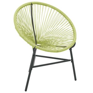vidaXL Silla redonda Acapulco rat&aacute;n sint&eacute;tico verde