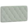 vidaXL Coj&iacute;n para cabecero, gris claro, terciopelo, 100 cm