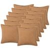 vidaXL Funda de almohada 12 pcs HOUTEN Beige 45 x 45 cm Boucl&eacute;