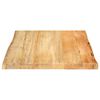 vidaXL Tablero de mesa borde natural madera maciza mango 80x80x3,8 cm