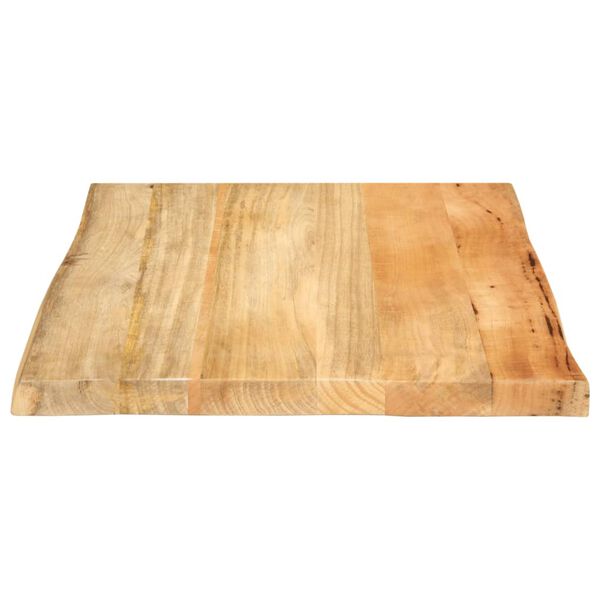 vidaXL Tablero de mesa borde natural madera maciza mango 80x80x3,8 cm
