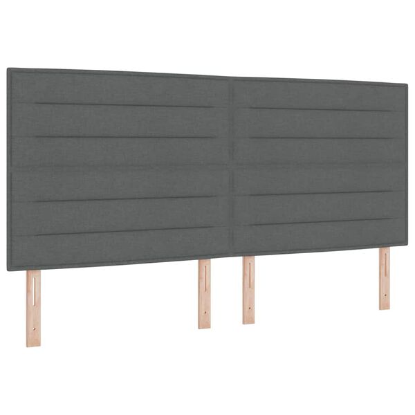 vidaXL Cama tipo Box Spring con colch&oacute;n Gris oscuro 200 x 200 cm tela