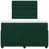 vidaXL Cama box spring con colch&oacute;n terciopelo verde oscuro 120x190 cm