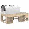 vidaXL Cama con t&uacute;nel con estante 3 uds. Roble Sonoma y blanco