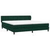 vidaXL Cama box spring con colchones terciopelo verde oscuro 180x210cm