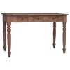 vidaXL Escritorio con cajones madera maciza de caoba 117x57x75 cm