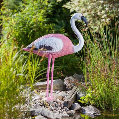 HEISSNER Figura para estanque Flamingo rosa 74 cm
