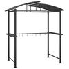 vidaXL Cenador barbacoa estante lateral acero antracita 210x114x230 cm