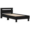 vidaXL Estructura de cama Roble Negro 90 x 190 cm Madera de ingenier&iacute;a