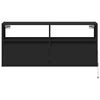 vidaXL Mueble de TV de pared con luces LED negro 100x31x45 cm