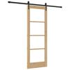 vidaXL Puerta Corredera 73,5 x 198,5 cm Madera de pino maciza y vidrio