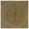 vidaXL Alfombra de &aacute;rea Negro 160 x 160 cm yute