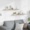 vidaXL Estantes de pared 2 unidades blanco y roble Sonoma 80x9x3 cmm