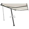 vidaXL Toldo de pie automático crema 300x250 cm