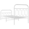 vidaXL Estructura cama sin colch&oacute;n con estribo metal blanco 90x200 cm