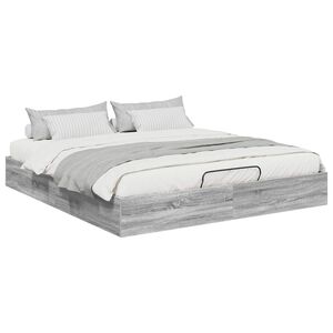 vidaXL Estructura de Cama Ottoman Gris Sonoma 193 x 120 x 25 cm