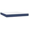 vidaXL Cama box spring con colch&oacute;n tela azul 180x200 cm