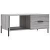 vidaXL Mesa de centro madera contrachapada gris Sonoma 90x50x40 cm
