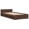 vidaXL Cama con caj&oacute;n madera de ingenier&iacute;a marr&oacute;n roble 90x200 cm