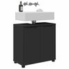 vidaXL Armario para lavabo de ba&ntilde;o con estante Negro 60 x 30 x 60 cm
