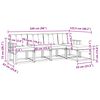 vidaXL Conjunto de sof&aacute;s de exterior 5 pcs Gris Natural y Claro