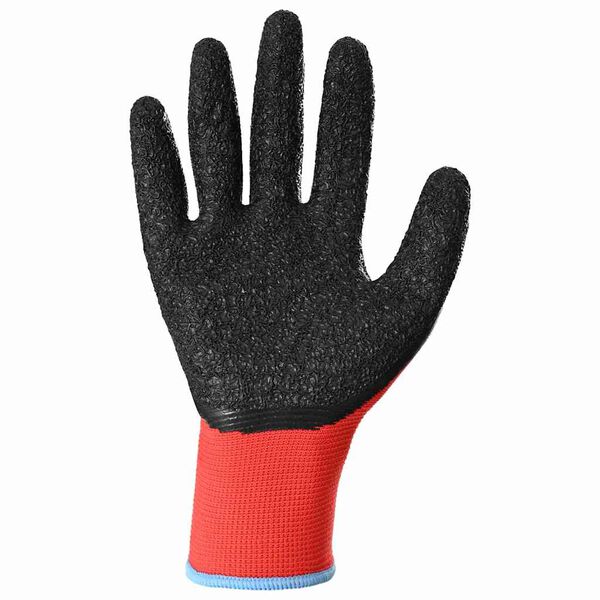 vidaXL Guantes de Trabajo 24 pcs Rojo y Negro 9 / l