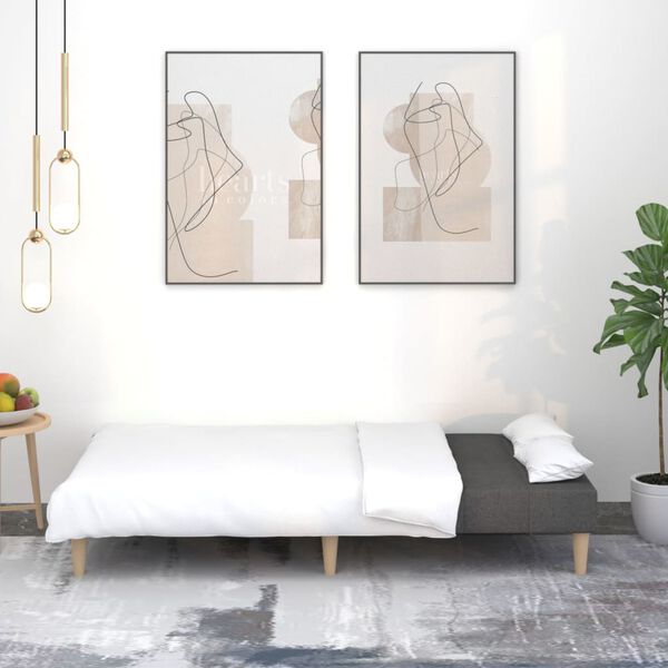 vidaXL Sof&aacute; cama de 2 plazas tela gris claro