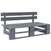 vidaXL Banco de pal&eacute;s para jard&iacute;n madera gris