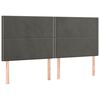 vidaXL Cama box spring con colch&oacute;n terciopelo gris oscuro 160x200 cm