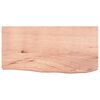 vidaXL Encimera ba&ntilde;o madera maciza tratada marr&oacute;n claro 60x30x(2-6) cm