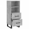 vidaXL Aparador de madera contrachapada gris hormig&oacute;n 34,5x34x90 cm