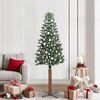 vidaXL &Aacute;rbol de Navidad Delgado con 300 LED con soporte Verde 210 cm