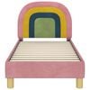 vidaXL Estructura de cama para niños pequeños con cabecera Rosa
