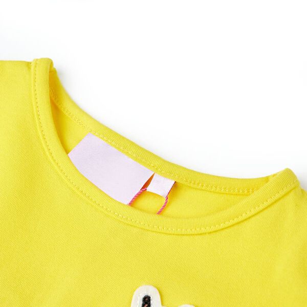 Camiseta infantil amarillo brillante 140