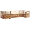 vidaXL Conjunto de sof&aacute;s de exterior 7 uds. Natural