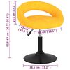 vidaXL Sillas de comedor giratorias 2 uds terciopelo amarillo mostaza