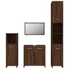 vidaXL Set de muebles ba&ntilde;o 4 pzas madera contrachapada roble marr&oacute;n