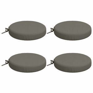 vidaXL Cojines de Asiento de 4 Piezas SOEST 4 uds. 100% Poli&eacute;ster Gris