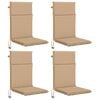 vidaXL Coj&iacute;n para silla de respaldo alto GEMERT 4 uds. 100% Poli&eacute;ster