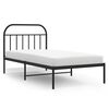 vidaXL Estructura cama sin colch&oacute;n con cabecero metal negro 100x190 cm