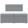 vidaXL Cama box spring con colch&oacute;n tela gris claro 200x200 cm