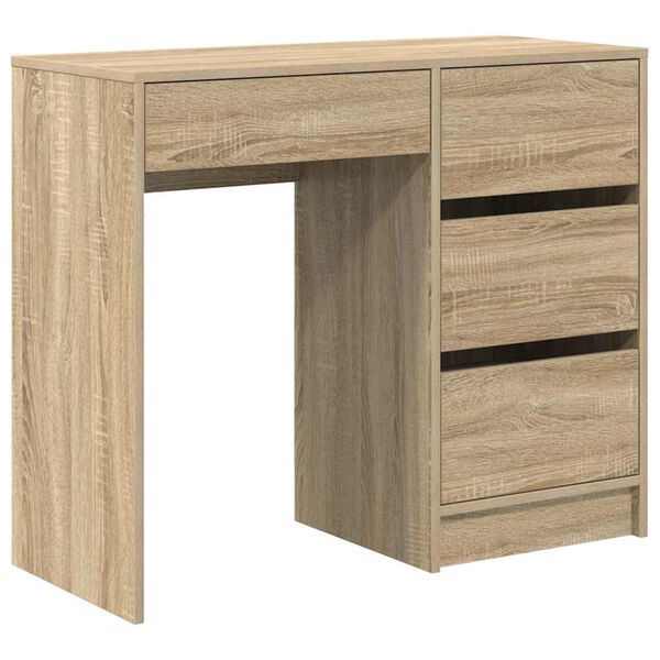 vidaXL Escritorio Roble Sonoma 90 x 37.5 x 75 cm Madera contrachapada