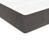 vidaXL Cama box spring con colch&oacute;n terciopelo gris oscuro 200x200 cm