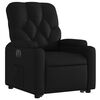 vidaXL Sill&oacute;n reclinable y elevable el&eacute;ctrico cuero sint&eacute;tico negro