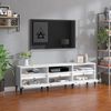 vidaXL Mueble de TV madera contrachapada blanco 150x30x44,5 cm