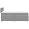 vidaXL Cama box spring con colch&oacute;n tela gris claro 80x200 cm
