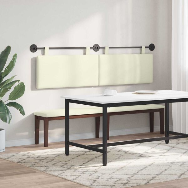 vidaXL Cabecera Colgante Liso Crema 170 x 55 x 5 cm Tela de Pana
