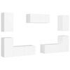 vidaXL Set de muebles de sal&oacute;n TV 7 piezas madera de ingenier&iacute;a blanco