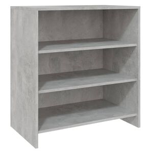 vidaXL Aparador de madera contrachapada gris hormig&oacute;n 70x40,5x75 cm