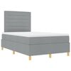 vidaXL Cama tipo Box Spring con colch&oacute;n Gris Claro 120 x 190 cm tela